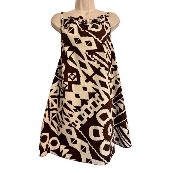 BDG Urban Outfitters Size Large Dress NWT $49 Brown White Pockets - Picture 11 of 13